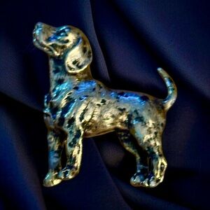 Vintage Jolle gold tone Beagle/Hound Dog brooch